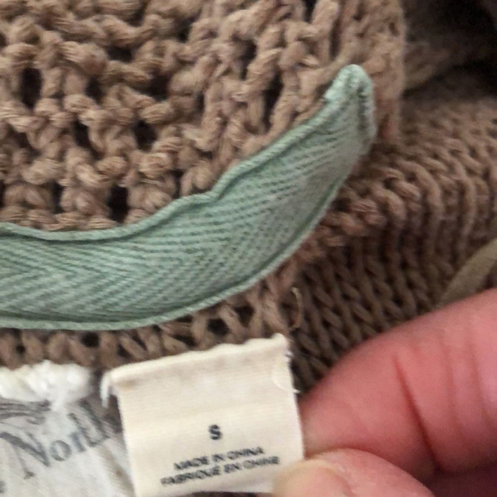 Anthropologie open weave cardigan Patch pockets
Taupe brown - Picture 11 of 12